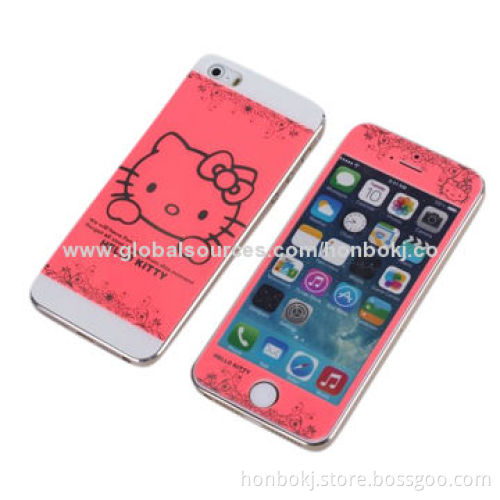 Tempered-glass screen protector with colour printed for iPhone